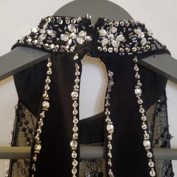 Joanna Chen Embellished Illusion Halter Gown - Picture 14 of 16